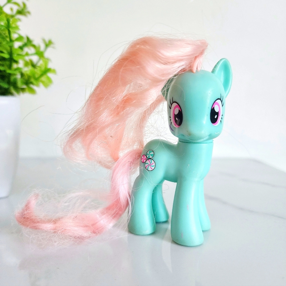 🍬 RARE My Little Pony ~ Minty ~ FIM Peppermint 2010 3" G4 Hasbro Y2K MLP